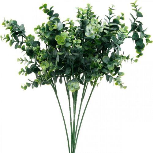 Dekorativ Eukalyptusgren Mørkegrøn Kunstig Eucalyptus Kunstig Grønne Planter 6 stk.