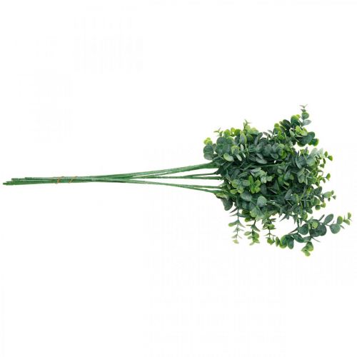 Floristik24 Dekorativ Eukalyptusgren Mørkegrøn Kunstig Eucalyptus Kunstig Grønne Planter 6 stk.