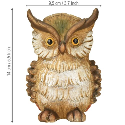 Artikel Dekorativ ugle dekorativ figur håndmalet efterårsdekoration polyresin H14cm