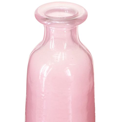 Artikel Dekorativ flaske blomstervase glas pink rustik Ø6cm H24cm
