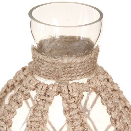 Artikel Dekorativ flaske glas macrame flaske vase Ø10cm H27cm