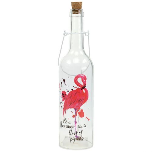 Artikel Deco flaske LED flamingo 37,5cm varm hvid 2stk