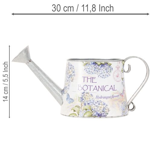 Dekorativ vandkande hortensia metal vintage blomster 30x11x14,5cm | Floristik24.dk