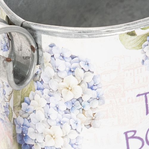 Dekorativ vandkande hortensia metal vintage blomster 30x11x14,5cm | Floristik24.dk