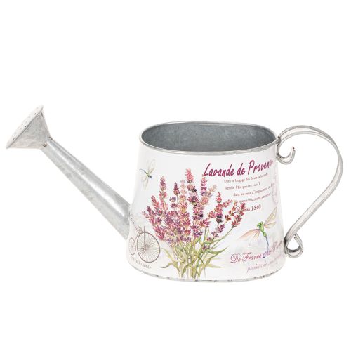 Dekorativ metalvandkande, lavendel, retro havedesign, 30×11×14,5 cm | Floristik24.dk