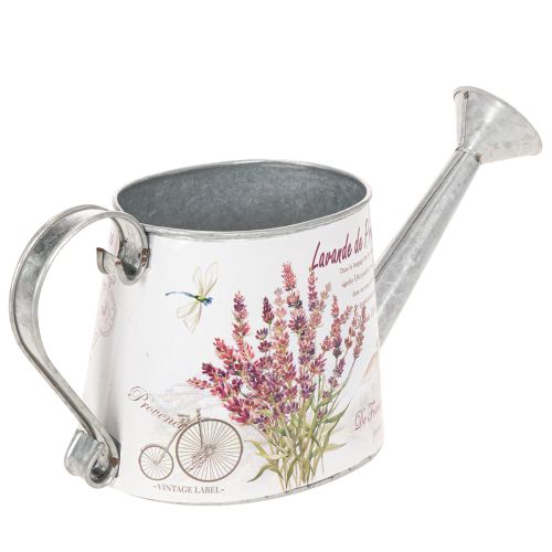 Dekorativ metalvandkande, lavendel, retro havedesign, 30×11×14,5 cm | Floristik24.dk