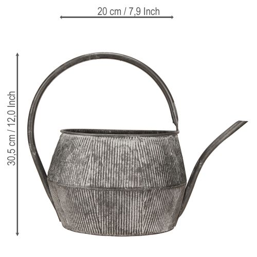 Artikel Dekorativ vandkande metal tekande sort 39×25×30,5cm