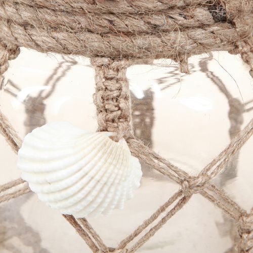 Artikel Dekorative glas makrameskaller maritime Ø11cm H12,5cm 2stk