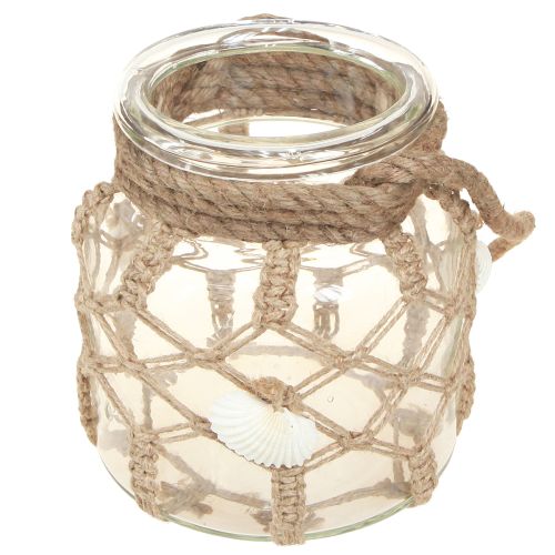 Artikel Dekorative glas makrame skaller borddekoration hængende dekoration Ø14cm