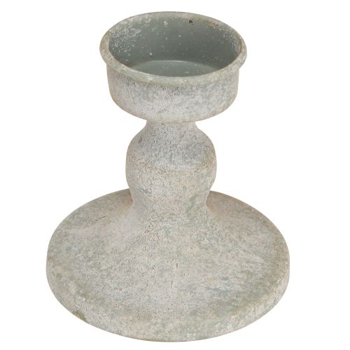 Artikel Dekorativ glaskop metalgrå vintage look Ø8cm H15,5cm