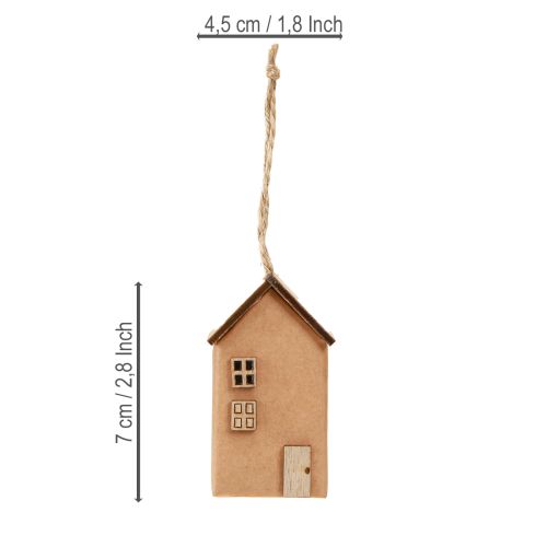 Artikel Dekorativ juletræspynt til huset rødbrun naturfarvet 6 cm 9 stk.