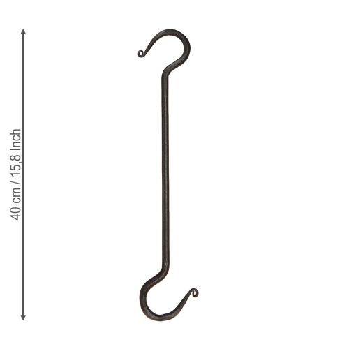 Artikel Dekorativ knage af metal i sort metalkrog L40cm 2stk