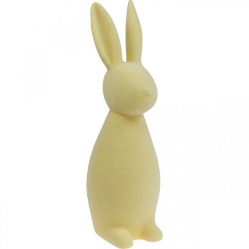 Floristik24 Deco Bunny Deco Easter Bunny Flocked Gul H47cm