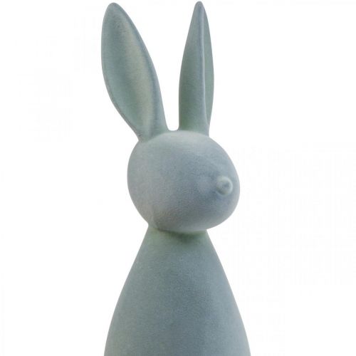 Floristik24 Deco Bunny Deco Easter Bunny Flocked Grå-Grøn H69cm