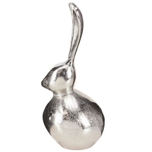 Artikel Dekorativ Kanin Metal Påske i Sølv Rund Ø12cm H25cm