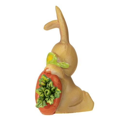 Artikel Dekorativ kanin med gulerod påskehare dekorationsfigurer H5,5 cm 6 stk.
