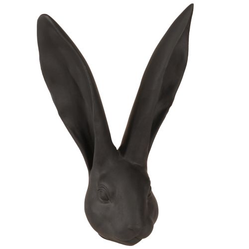 Floristik24 Dekoration Kaninhoved Påskedekoration Sort Mat Polyresin 26cm
