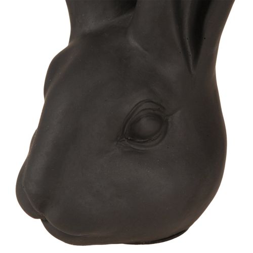 Floristik24 Dekoration Kaninhoved Påskedekoration Sort Mat Polyresin 26cm