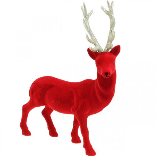 Dekorativ hjorte dekorativ figur dekorativ rensdyr flok rød H40cm