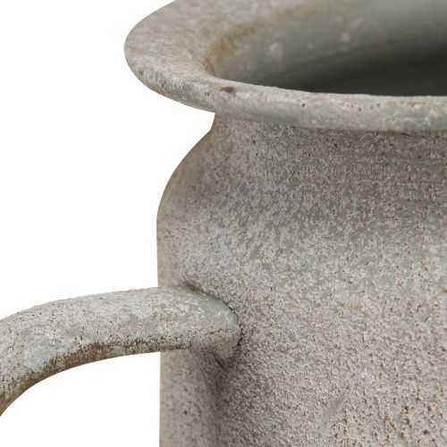Artikel Dekorativ gryde metal vintage tekande grå 24×14×14cm