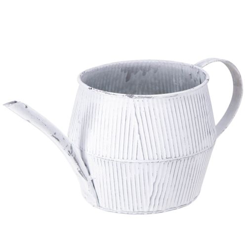 Artikel Dekorativ metalkande i hvid vintage 28cmx13cmx12,5cm