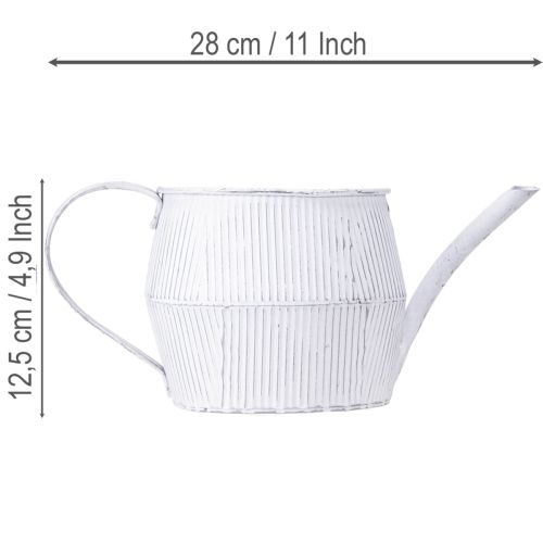 Artikel Dekorativ metalkande i hvid vintage 28cmx13cmx12,5cm