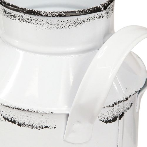 Artikel Dekorativ kande med hanke metal hvid, sort H13cm 2stk