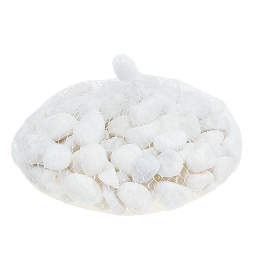 Floristik24 Deco småsten i nettet hvid 1cm - 2,5cm 1kg