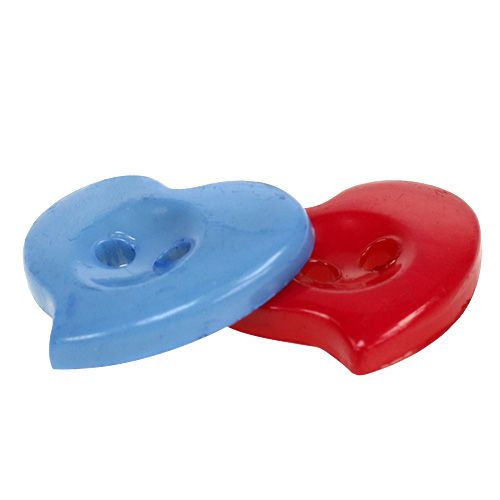 Floristik24 Dekorative knapper hjerteform Ø2.2cm 200stk.