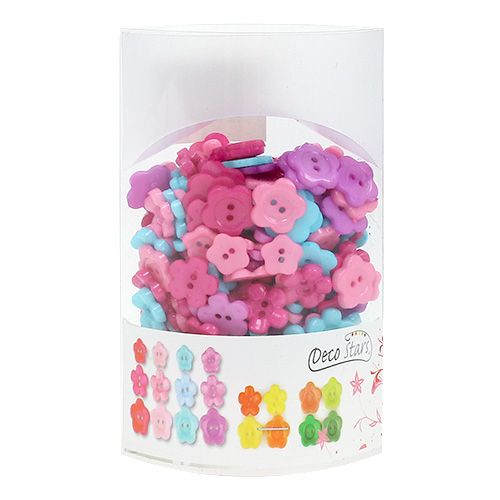 Floristik24 Dekorative knapper farvet Ø1,2 cm - 1,5 cm 270p