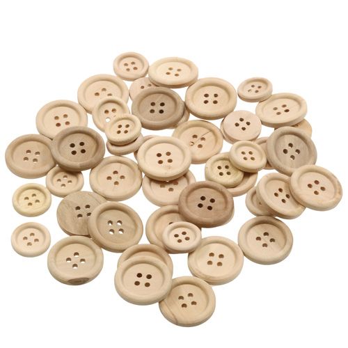 Artikel Dekorative knapper natur 1,5cm - 2,5cm 150 stk