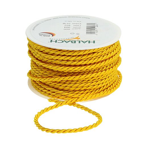 Deco ledning i gul 4mm 25m