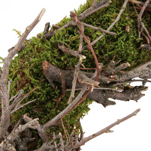 Artikel Dekorativ krans moskrans med bonsai grene natur Ø30cm