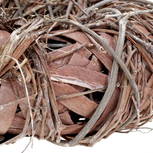 Floristik24 Dekorativ krans natur Ø33cm vasket hvid