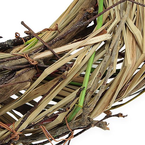 Floristik24 Pilekrans med græs Ø25cm naturlig