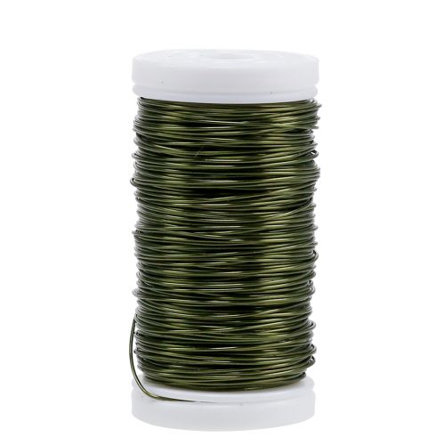 Deco Emaljeret Tråd Olivengrøn Ø0,50mm 50m 100g
