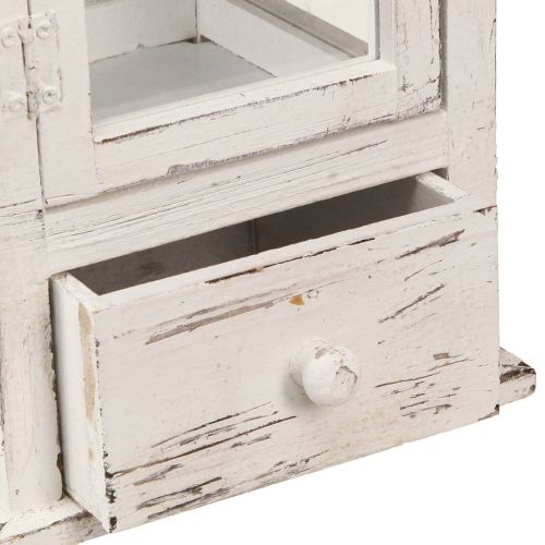 Floristik24 Dekorativ lanterne vintage med skuffe hvid 20×20cm H51cm