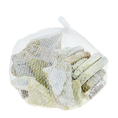 Floristik24 Dekorative mosaiksten grå -grøn mat 3cm - 8cm 1kg