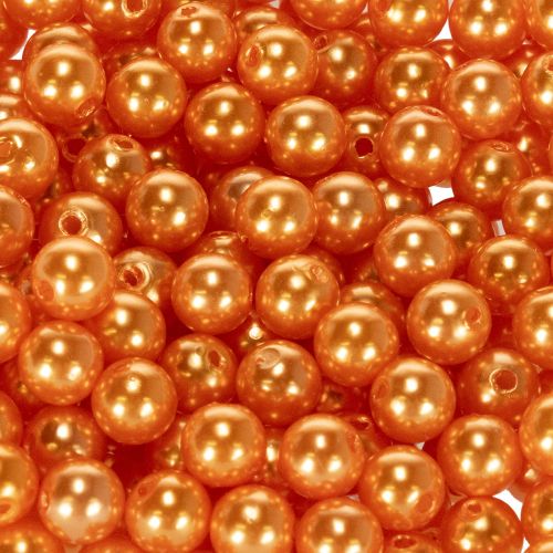 Dekorative orange perler, 8 mm, 250 stk. | Floristik24.dk