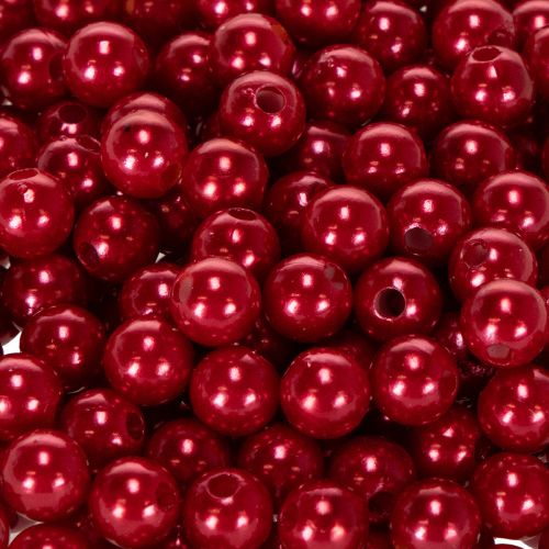 Dekorative perler, røde, Ø8 mm, 250 stk. | Floristik24.dk