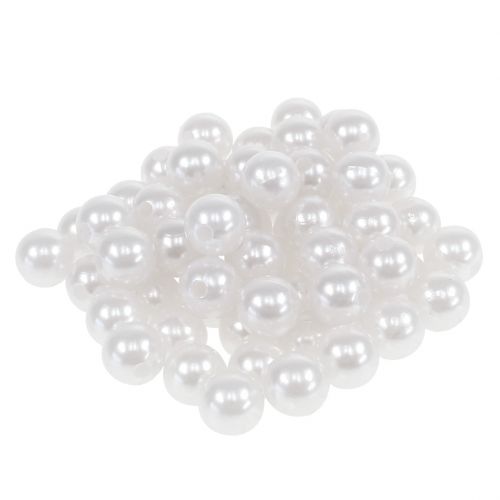 Floristik24 Pynteperler hvid Ø10mm 115 stk
