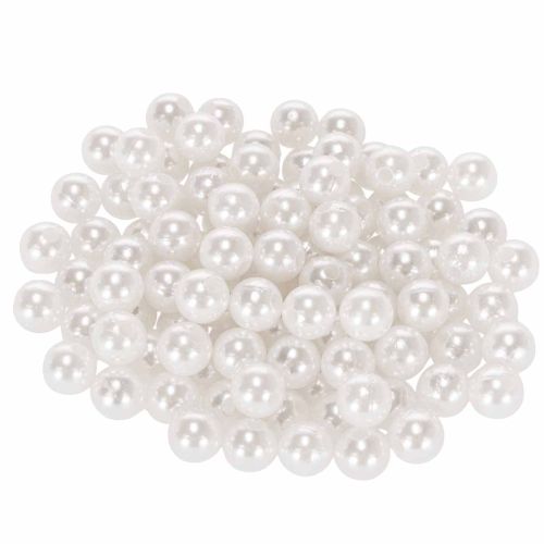 Pynteperler hvid Ø10mm 115 stk købe | Floristik24.dk