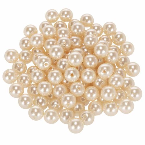 Dekorative perler Ø10mm champagne 115 stk købe | Floristik24.dk