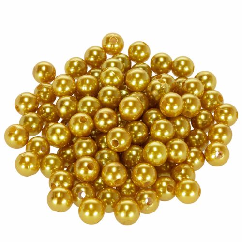Dekorative perler Ø10mm guld 115 stk købe | Floristik24.dk