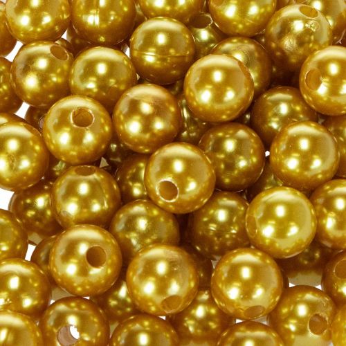 Dekorative perler Ø10mm guld 115 stk | Floristik24.dk