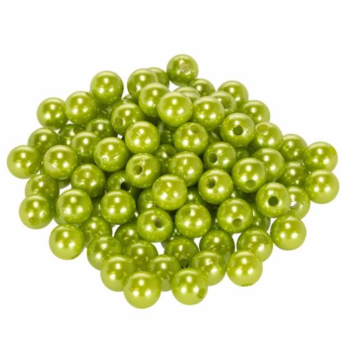 Dekorative perler Ø10mm grønne 115 stk. købe | Floristik24.dk