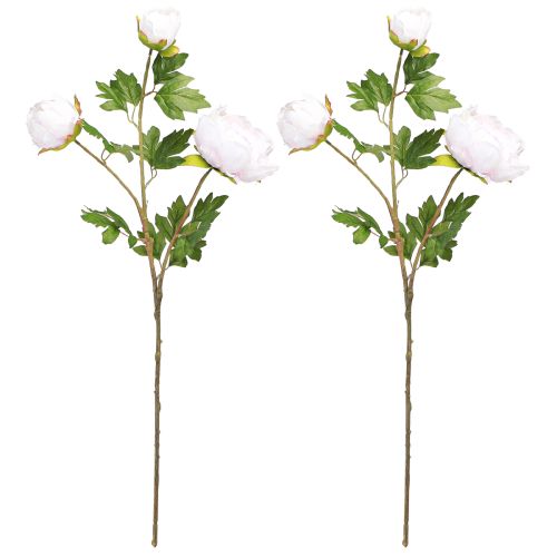 Artikel Dekoration Pæoner Pink 3 Blomster Lang Stængel L80cm 2stk