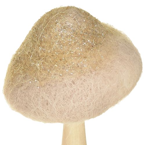 Artikel Dekorativ svampetræ, filt med glitter borddekoration advent H11cm 4 stk.