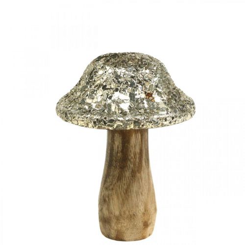 Artikel Deco champignon træ champignon med gyldent mosaikmønster H12cm