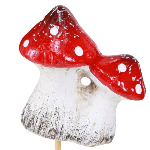 Artikel Dekorative svampe blomsterprop keramiske paddehatte 6cm 6 stk